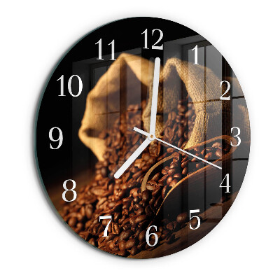 Reloj de pared redondo Granos de café