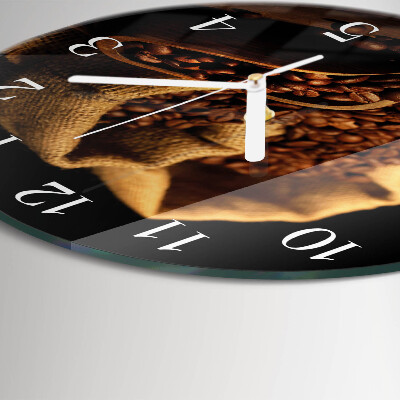Reloj de pared redondo Granos de café