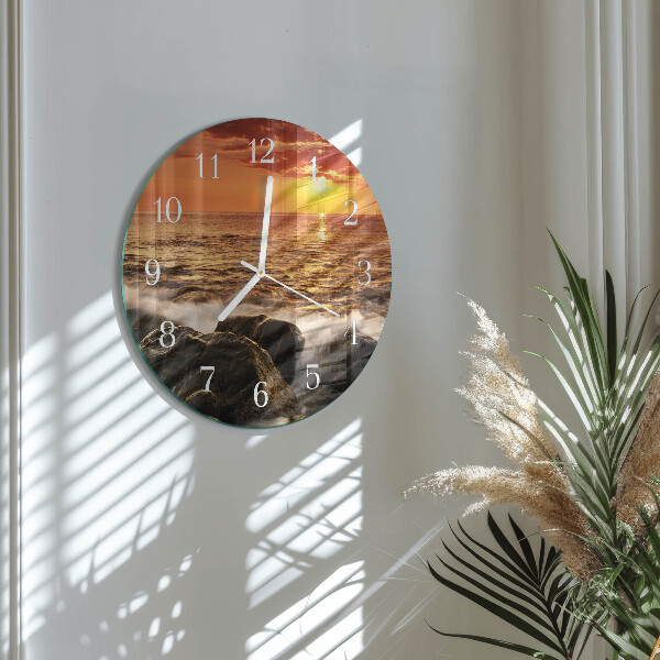 Reloj de pared redondo Atardecer