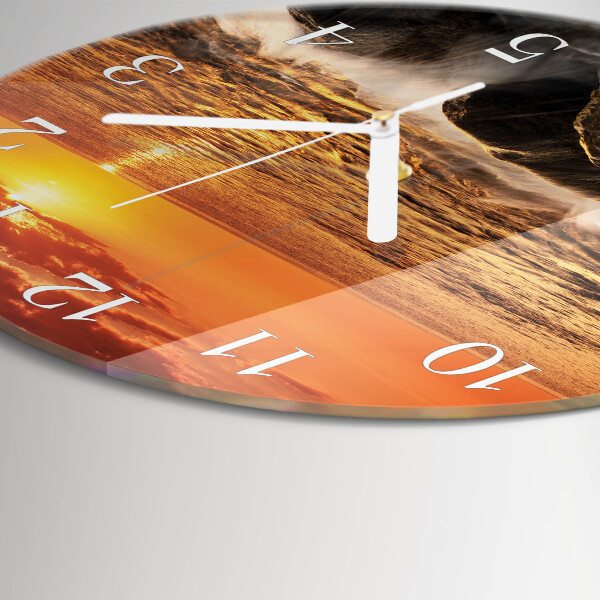 Reloj de pared redondo Atardecer