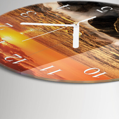 Reloj de pared redondo Atardecer