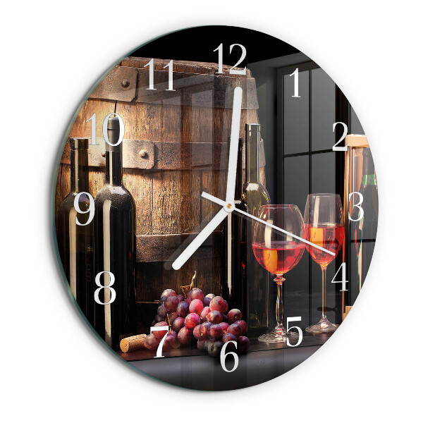Reloj de pared redondo Barril de vino