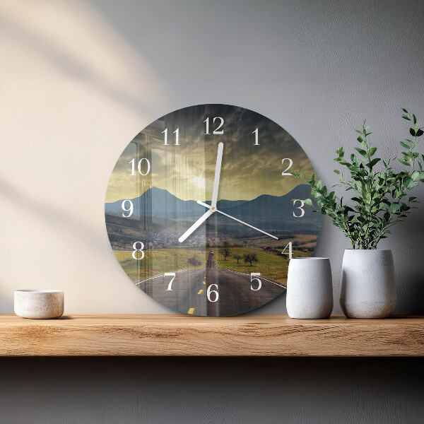 Reloj de pared redondo Sendero de las montañas