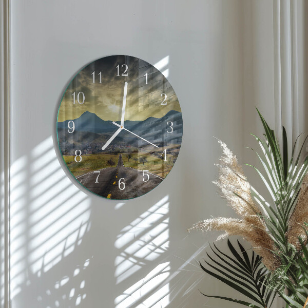 Reloj de pared redondo Sendero de las montañas