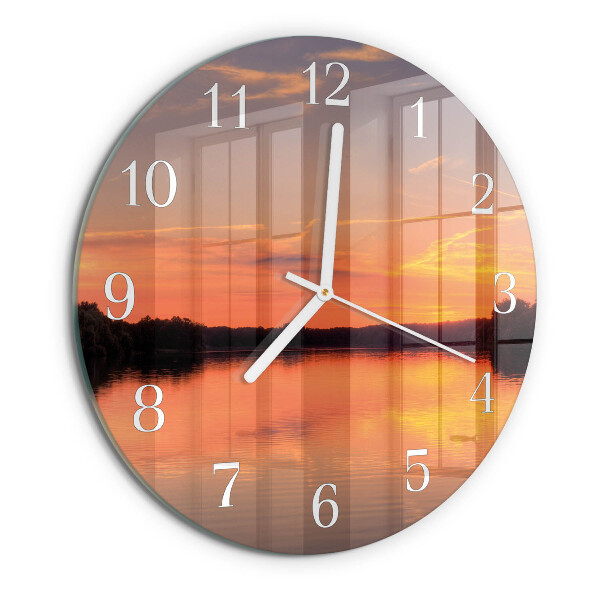 Reloj de pared redondo Atardecer