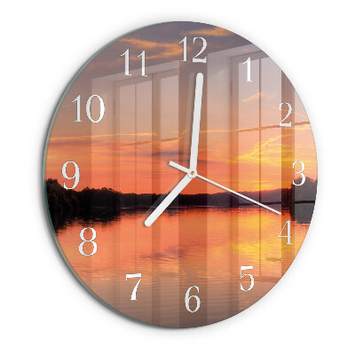 Reloj de pared redondo Atardecer