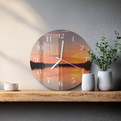 Reloj de pared redondo Atardecer