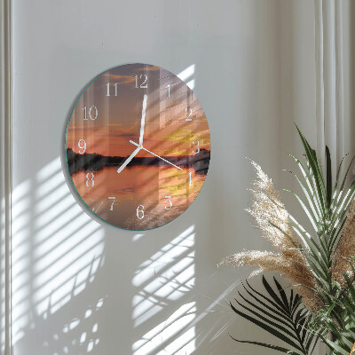Reloj de pared redondo Atardecer