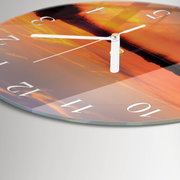 Reloj de pared redondo Atardecer