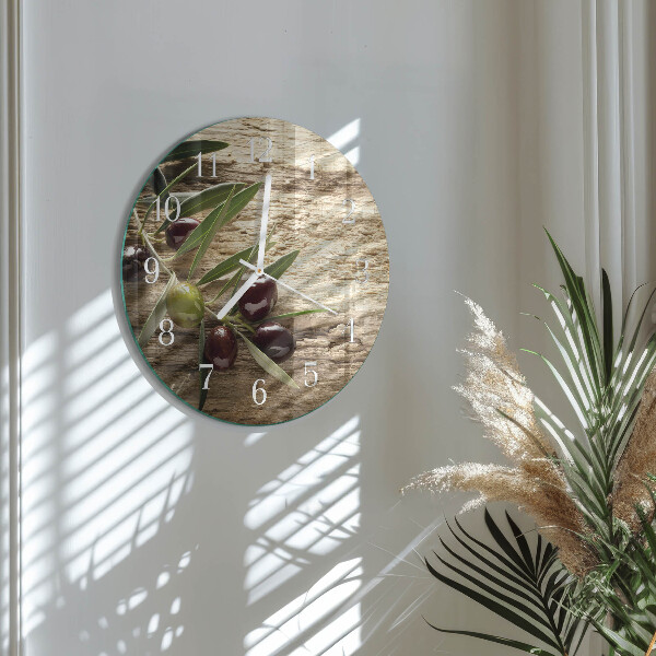 Reloj de pared redondo Aceitunas