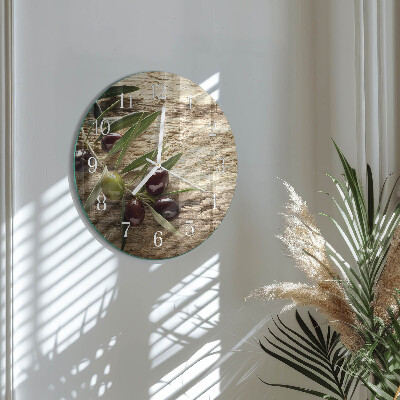 Reloj de pared redondo Aceitunas