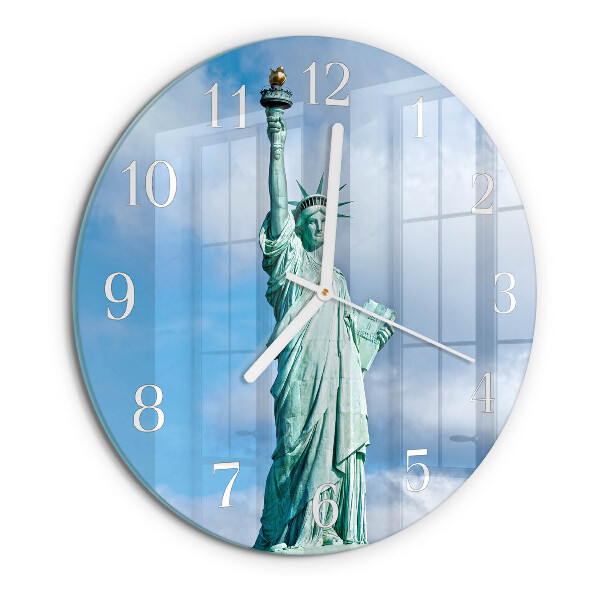 Reloj de pared redondo Estatua de la Libertad