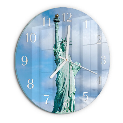 Reloj de pared redondo Estatua de la Libertad