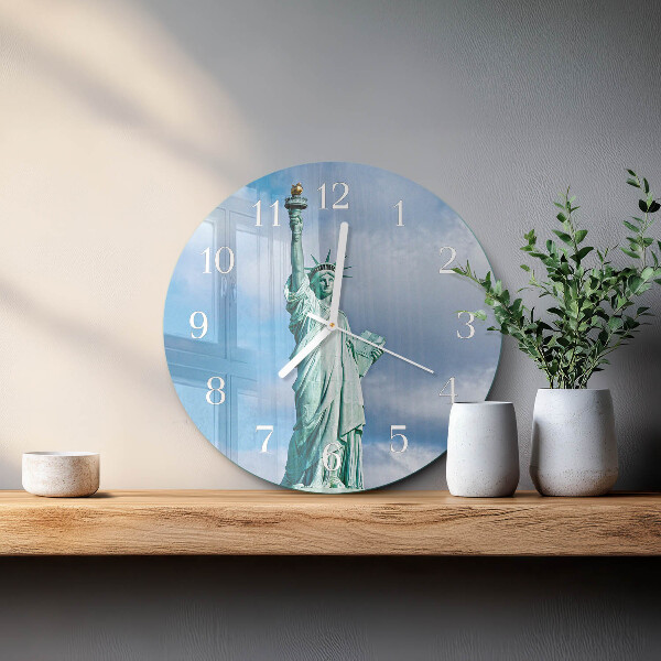 Reloj de pared redondo Estatua de la Libertad