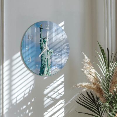 Reloj de pared redondo Estatua de la Libertad