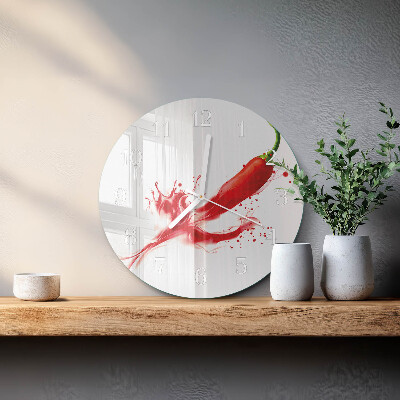 Reloj de pared redondo Ají picante