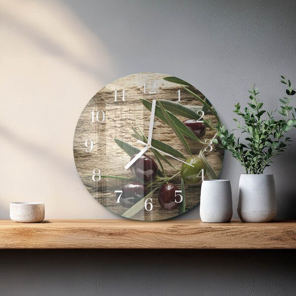 Reloj de pared redondo Aceitunas