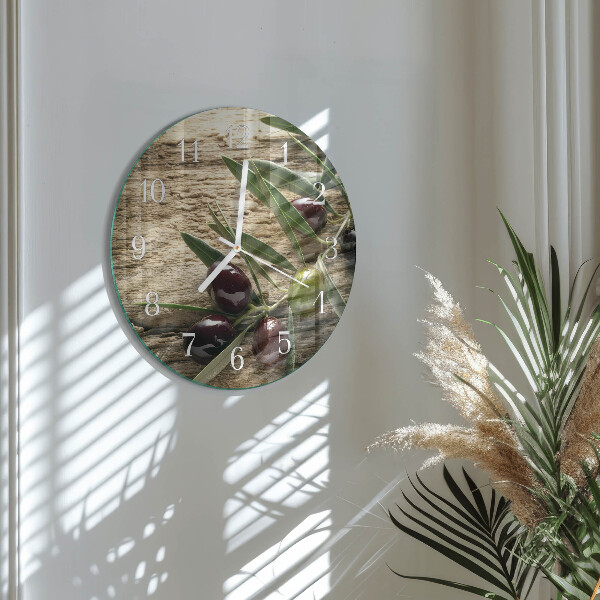 Reloj de pared redondo Aceitunas
