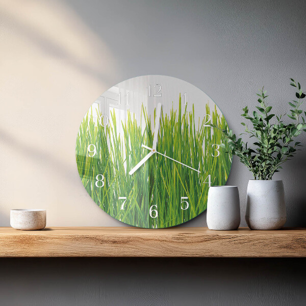 Reloj de pared redondo Césped