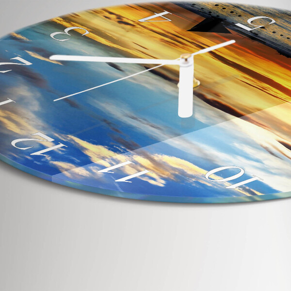 Reloj de pared redondo Atardecer