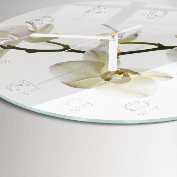 Reloj de pared redondo Orquídea