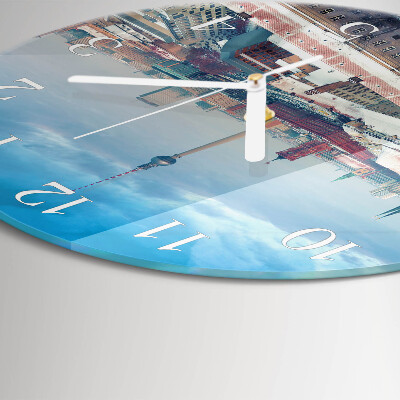 Reloj de pared redondo Ciudad de invierno