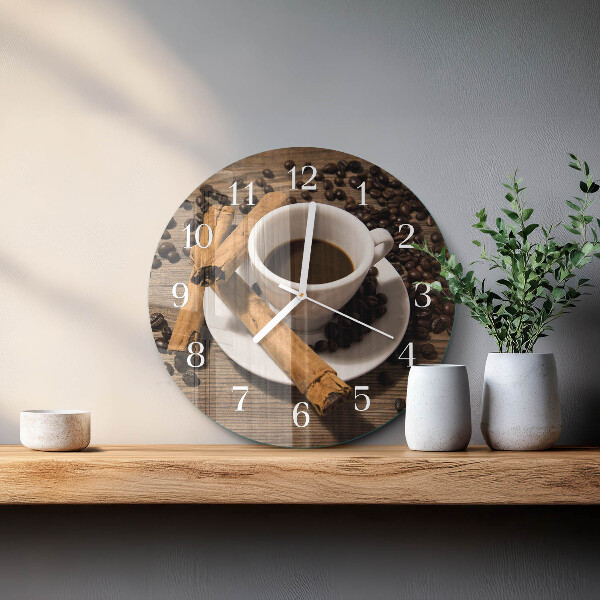 Reloj de pared redondo Café con canela