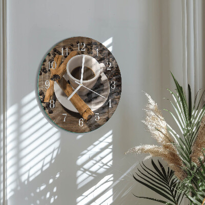 Reloj de pared redondo Café con canela