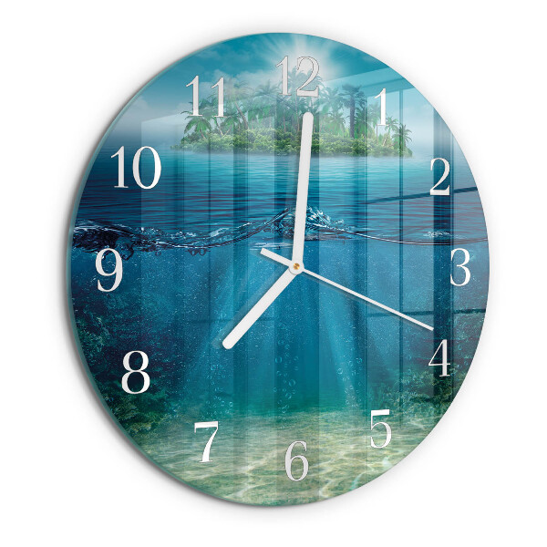 Reloj de pared redondo Fondo del mar
