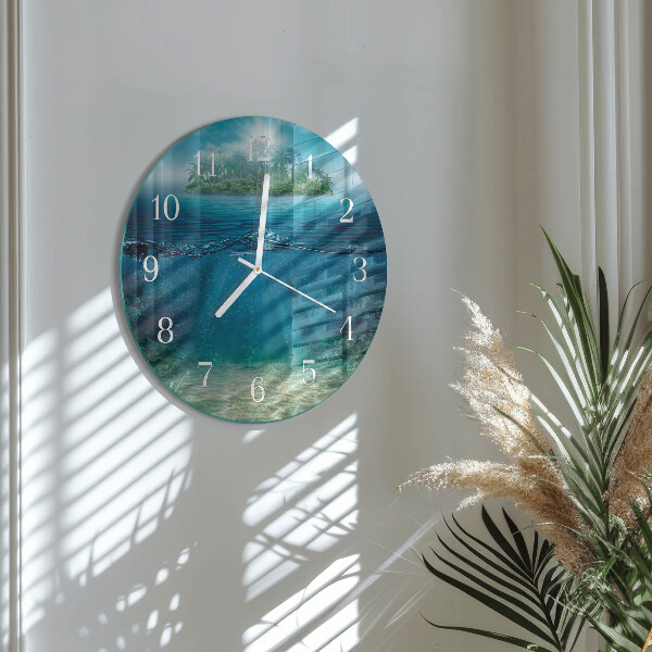 Reloj de pared redondo Fondo del mar