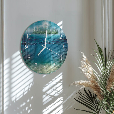 Reloj de pared redondo Fondo del mar