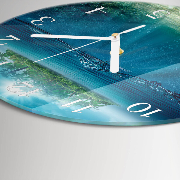 Reloj de pared redondo Fondo del mar