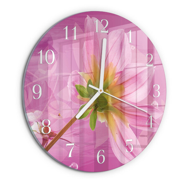 Reloj de pared redondo Flor