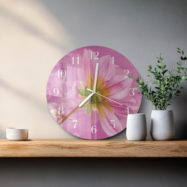 Reloj de pared redondo Flor