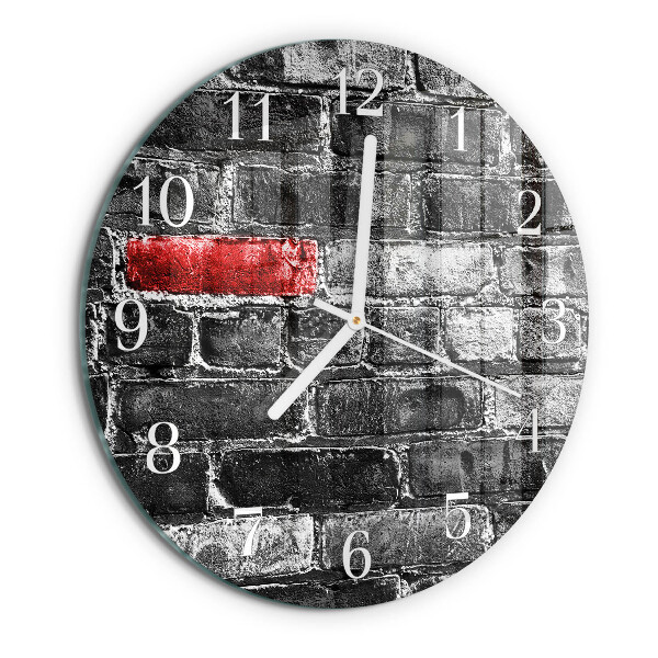 Reloj de pared redondo Ladrillo