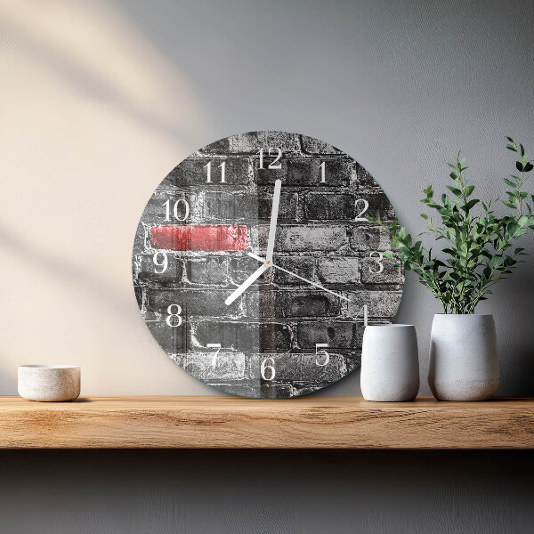 Reloj de pared redondo Ladrillo