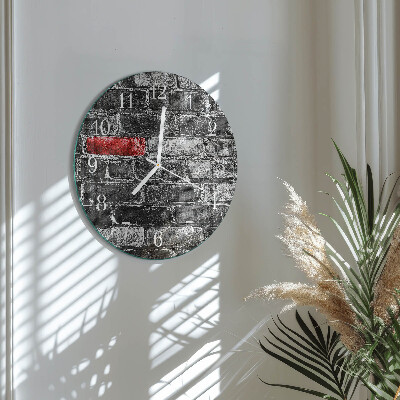 Reloj de pared redondo Ladrillo