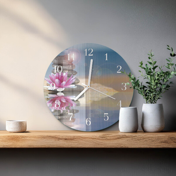 Reloj de pared redondo Piedras de agua