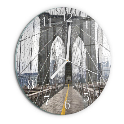 Reloj de pared redondo Puente de Brooklyn