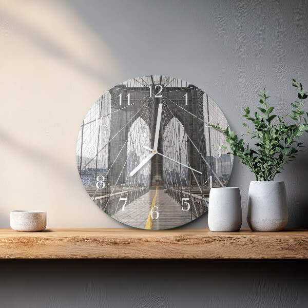 Reloj de pared redondo Puente de Brooklyn