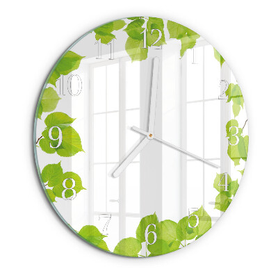 Reloj de pared redondo Hojas
