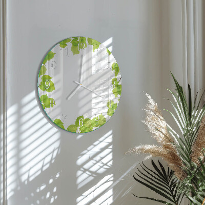 Reloj de pared redondo Hojas