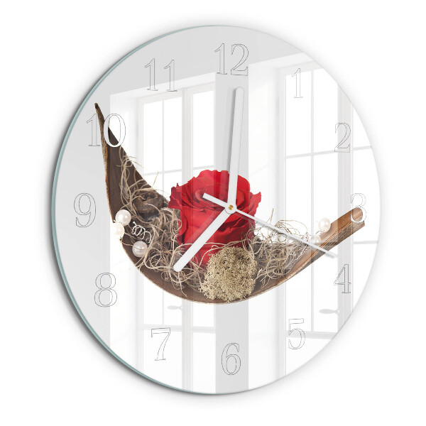Reloj de pared redondo Rosa