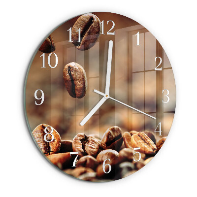Reloj de pared redondo Granos de café