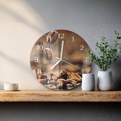 Reloj de pared redondo Granos de café