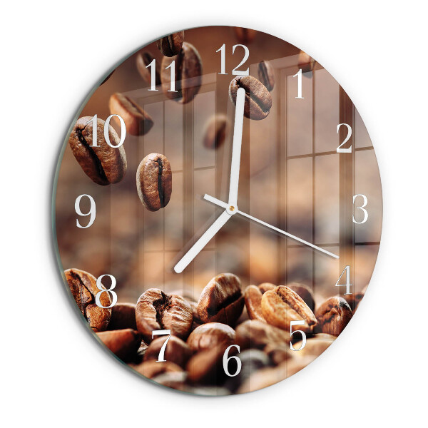 Reloj de pared redondo Granos de café