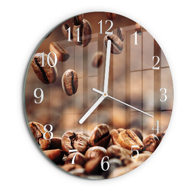 Reloj de pared redondo Granos de café