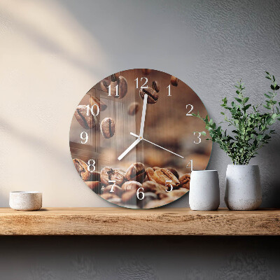 Reloj de pared redondo Granos de café