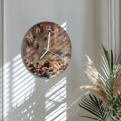 Reloj de pared redondo Granos de café
