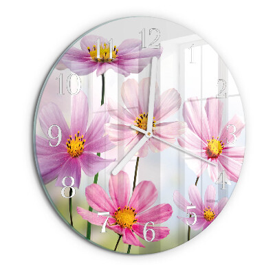 Reloj de pared redondo Flores